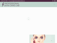 Tablet Screenshot of professionalskincarelab.co.za